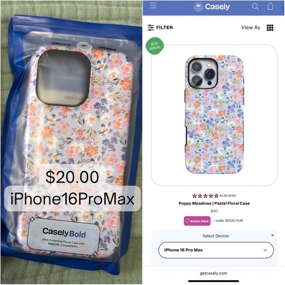 Other - Bold iPhone 16 Pro Max Case - Floral Design